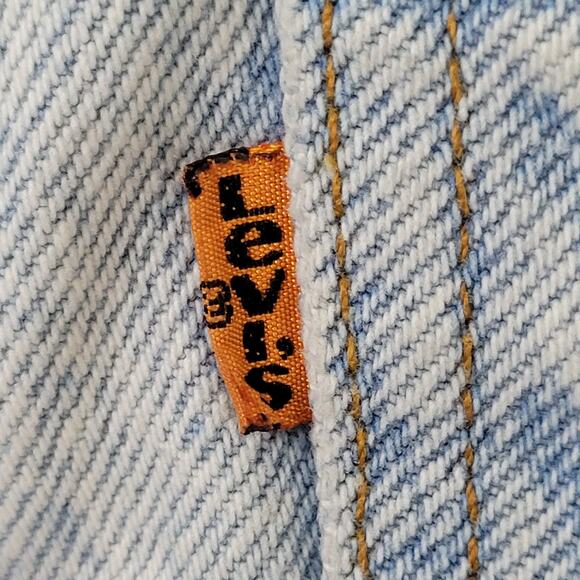 Vintage LEVIS 550 Jeans 35x32 Relaxed Light-Wash USA - Picture 4 of 16